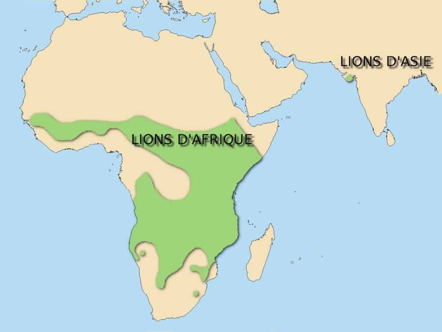 map of asiatic lion territory